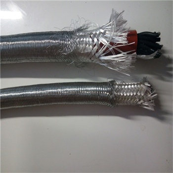 Glass fibre sheath Galvanized steel wire outer braiding multicore silicone cable
